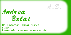 andrea balai business card